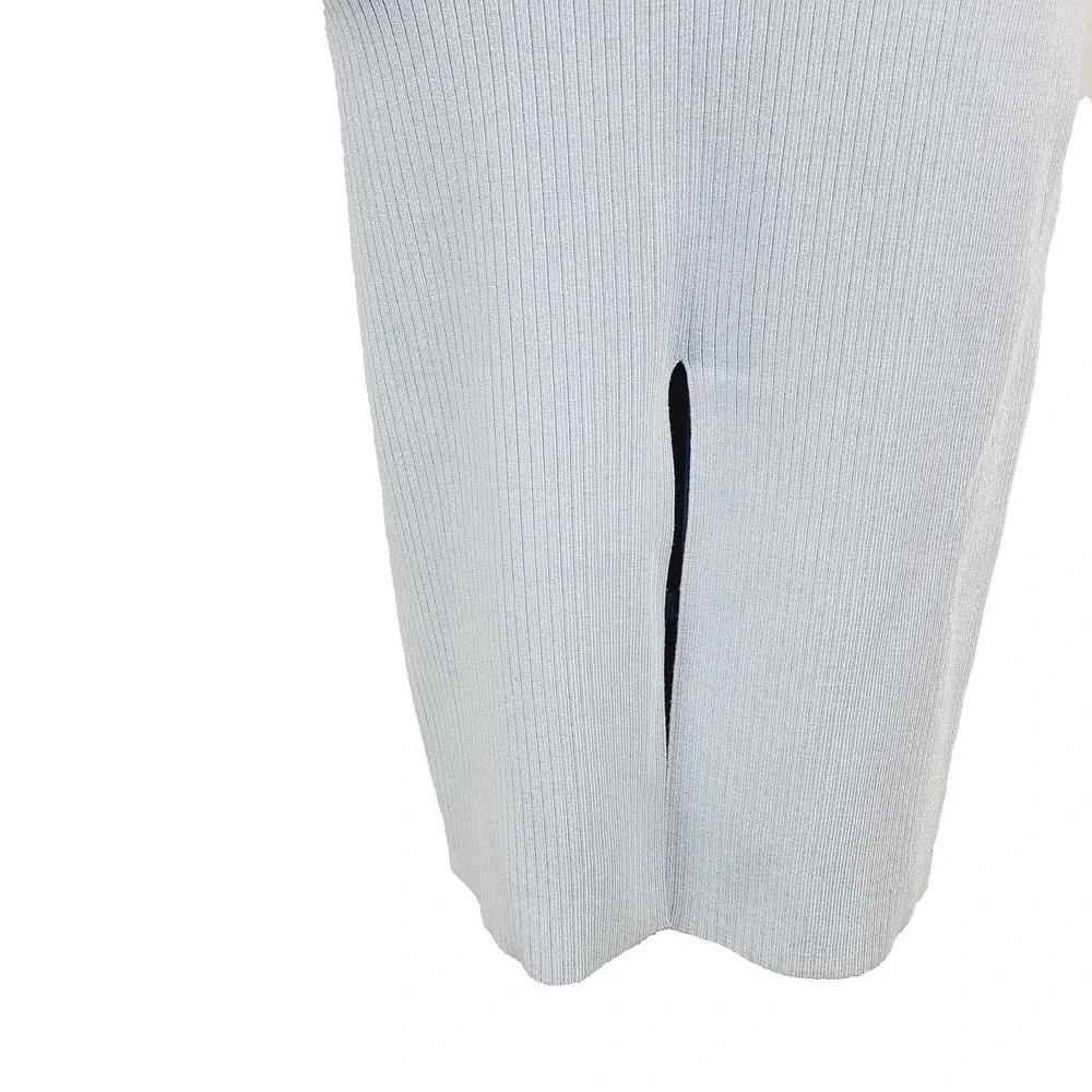 Bailey 44 Anthropologie Dress XS Pastel Blue Ribbed Knit Sleeveless‎ Bodycon - Picture 3 of 12